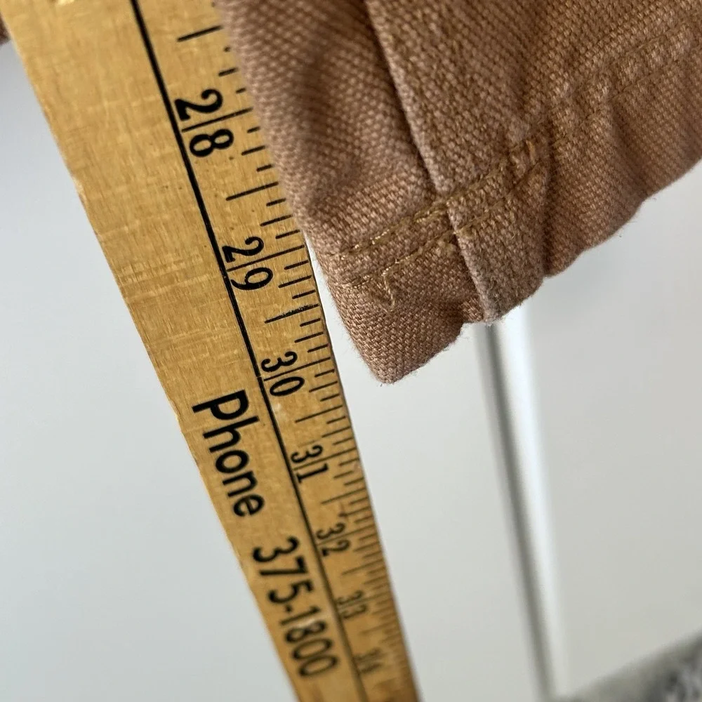 Duluth Trading Co Fire Hose Relaxed Fit Cargo Pants Mens 48x32 Brown Canvas Work